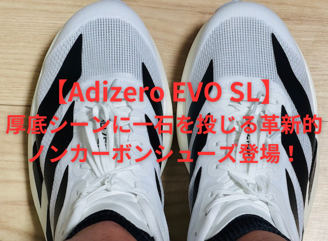 Adizero EVO SLレビュー】アディダスの逆襲、革新的ノンカーボン 